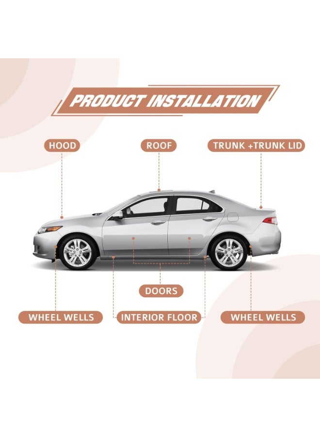 SRLIWHITE 15PCS Car Sound Deadening & Heat Insulation Mat, Aluminum Foil Automotive Noise & Vibration Dampener for Doors, Trunk, Hood & Roof, Self-Adhesive, Silver(25*18*0.5 cm) - Image 4